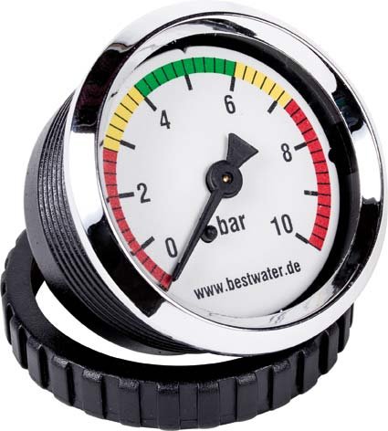 Druckmanometer 50 mm 0-10 bar inkl. Steckverbinder