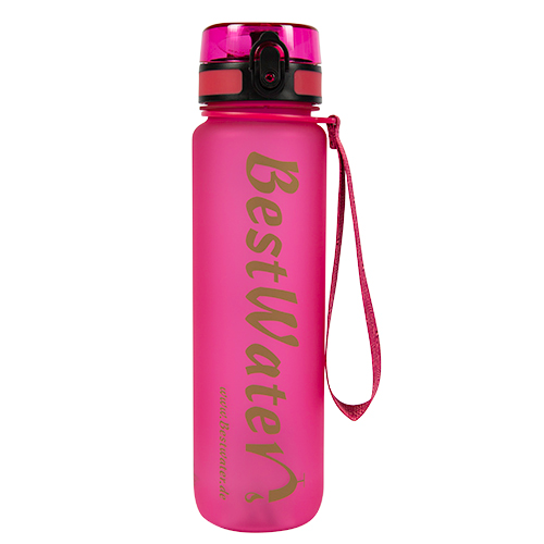 Trinkflasche 1000 ml pink Frosty Look