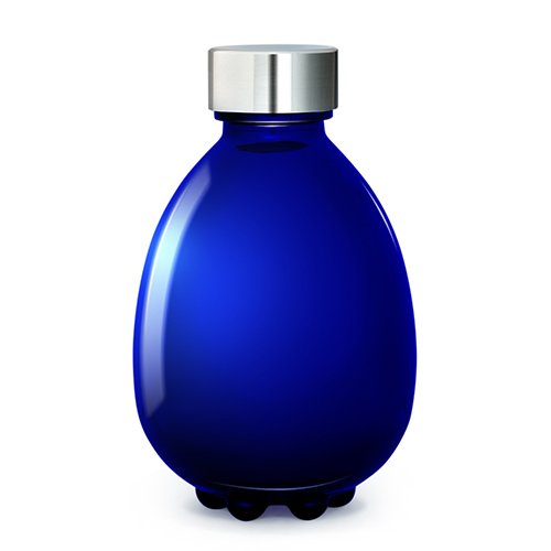 Vitbot Kobaltblaue Glasflasche „Egg of Life“